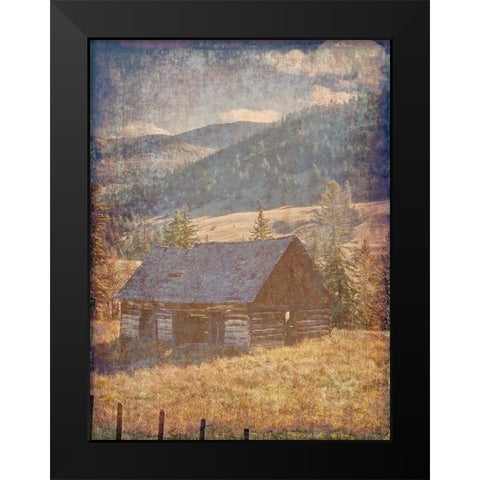 Old Farm View 2 Black Modern Wood Framed Art Print by Lewis, Sheldon