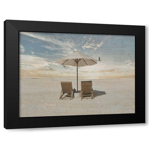 Relax and Breath Black Modern Wood Framed Art Print with Double Matting by Lewis, Sheldon
