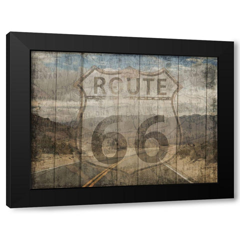 Open Road 1 Black Modern Wood Framed Art Print with Double Matting by Lewis, Sheldon
