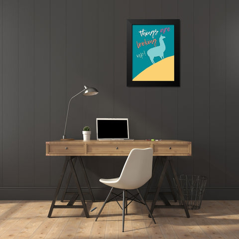 Looking Up Black Modern Wood Framed Art Print by Lewis, Sheldon