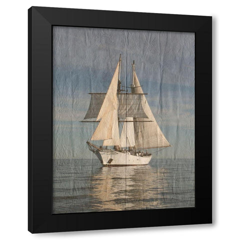 Yacht Club Black Modern Wood Framed Art Print by Lewis, Sheldon