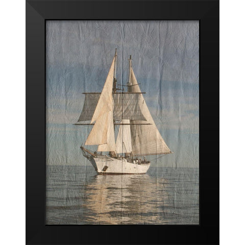 Yacht Club Black Modern Wood Framed Art Print by Lewis, Sheldon