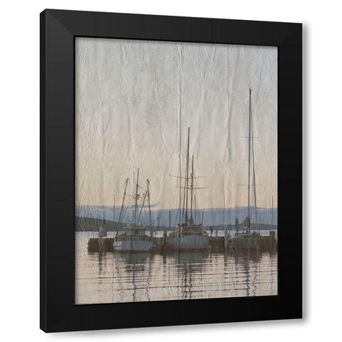 Yacht Club 2 Black Modern Wood Framed Art Print by Lewis, Sheldon