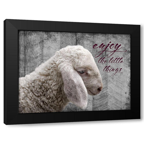 The Little things Black Modern Wood Framed Art Print with Double Matting by Lewis, Sheldon