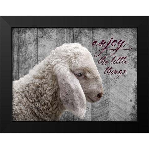 The Little things Black Modern Wood Framed Art Print by Lewis, Sheldon
