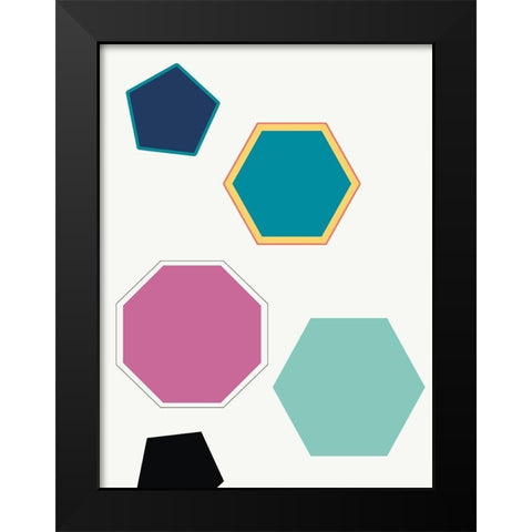 Shapping Up Black Modern Wood Framed Art Print by Lewis, Sheldon