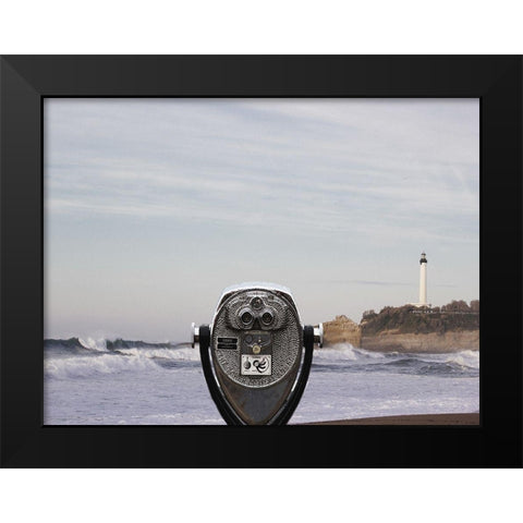 View Point Black Modern Wood Framed Art Print by Lewis, Sheldon