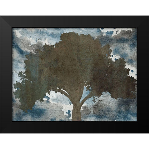 Back Woods Black Modern Wood Framed Art Print by Lewis, Sheldon