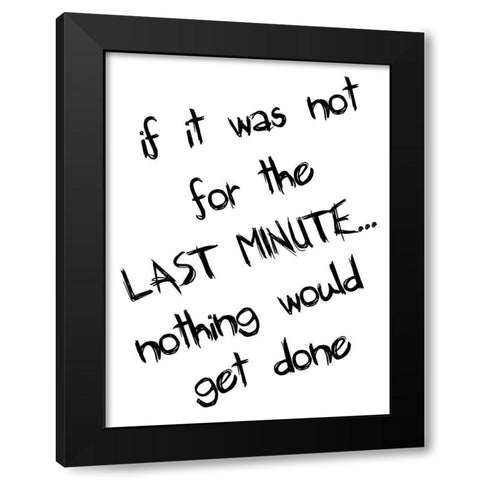 Last Minute Black Modern Wood Framed Art Print by Lewis, Sheldon