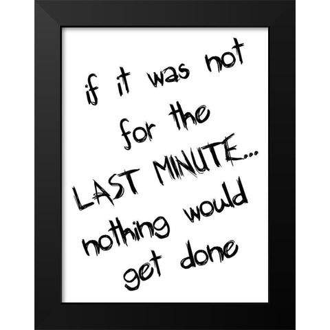 Last Minute Black Modern Wood Framed Art Print by Lewis, Sheldon