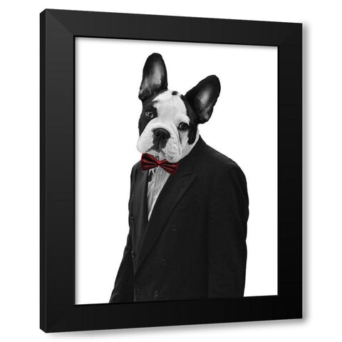 French Man Black Modern Wood Framed Art Print with Double Matting by Lewis, Sheldon