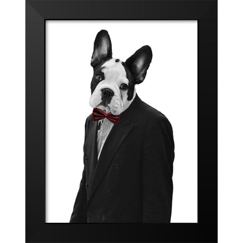 French Man Black Modern Wood Framed Art Print by Lewis, Sheldon