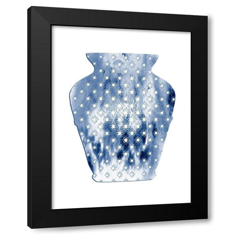 Floral Vase 1 Black Modern Wood Framed Art Print with Double Matting by Lewis, Sheldon