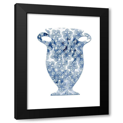Floral Vase 2 Black Modern Wood Framed Art Print by Lewis, Sheldon