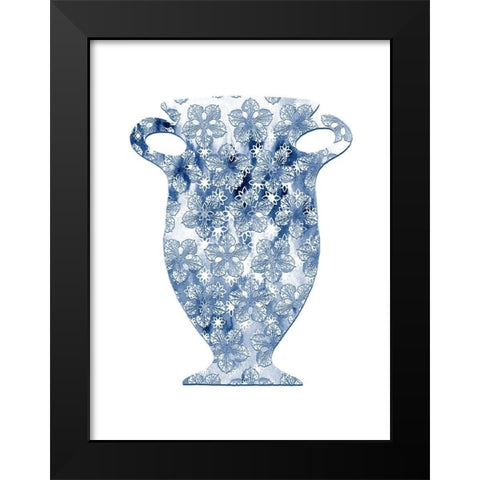 Floral Vase 2 Black Modern Wood Framed Art Print by Lewis, Sheldon