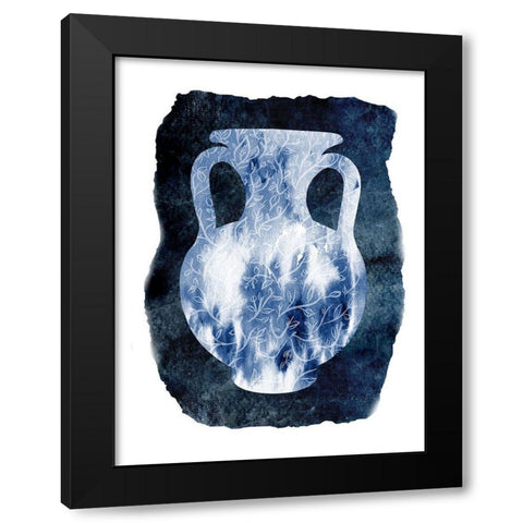 Blue Decor Black Modern Wood Framed Art Print by Lewis, Sheldon