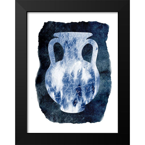 Blue Decor Black Modern Wood Framed Art Print by Lewis, Sheldon