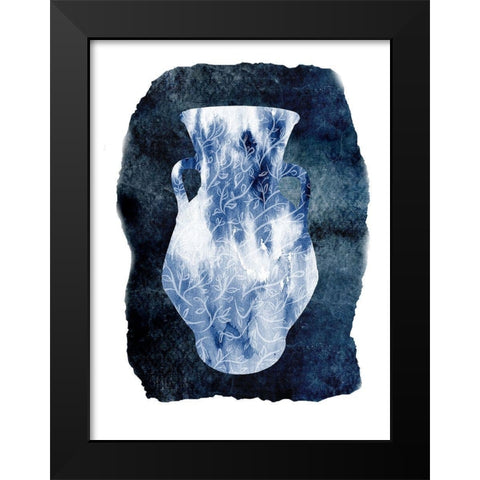 Blue Decor 2 Black Modern Wood Framed Art Print by Lewis, Sheldon