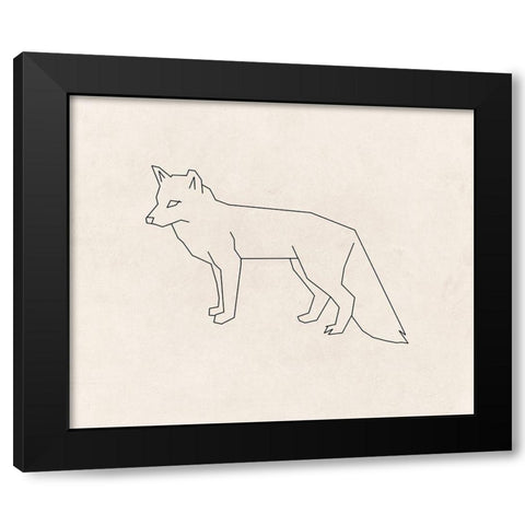 Foxy Black Modern Wood Framed Art Print with Double Matting by Lewis, Sheldon