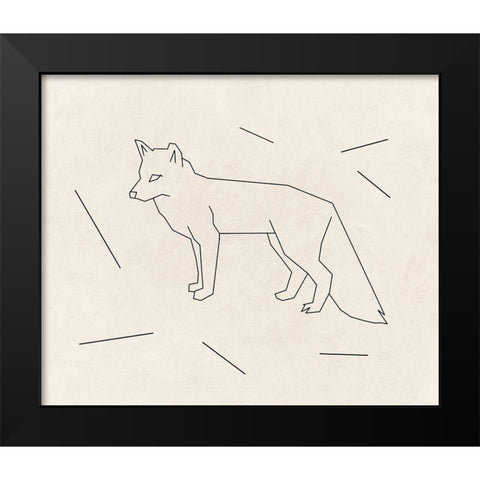 Foxy Lines 2 Black Modern Wood Framed Art Print by Lewis, Sheldon
