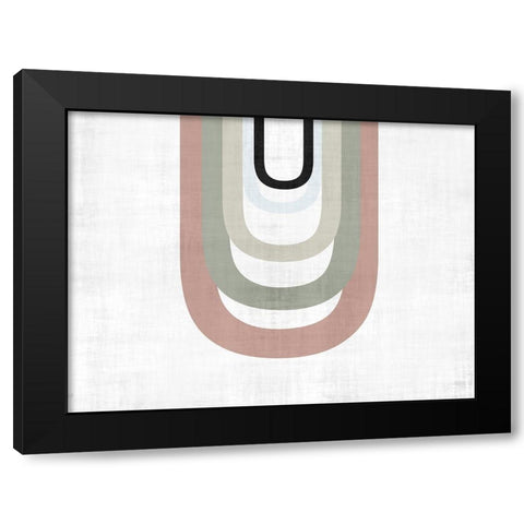 Qunatum Loop Black Modern Wood Framed Art Print by Lewis, Sheldon