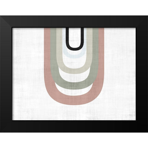 Qunatum Loop Black Modern Wood Framed Art Print by Lewis, Sheldon