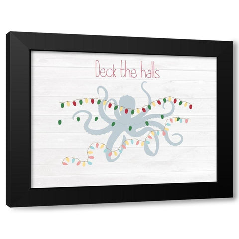 Seas And Greetings Black Modern Wood Framed Art Print by Lewis, Sheldon