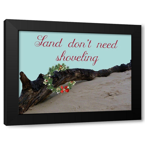 Christmas Sand Black Modern Wood Framed Art Print with Double Matting by Lewis, Sheldon