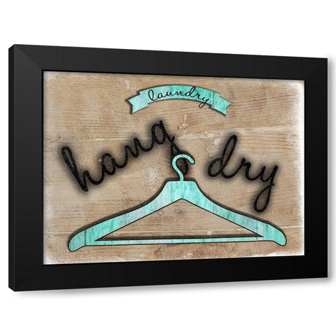 Hang Dry Black Modern Wood Framed Art Print by Lewis, Sheldon