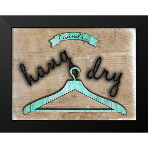 Hang Dry Black Modern Wood Framed Art Print by Lewis, Sheldon
