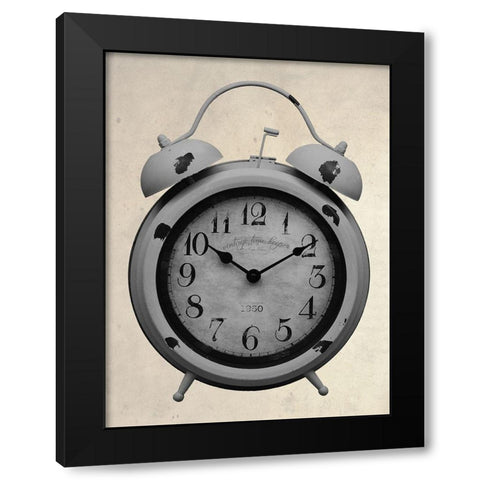 Time Keeper Black Modern Wood Framed Art Print with Double Matting by Lewis, Sheldon