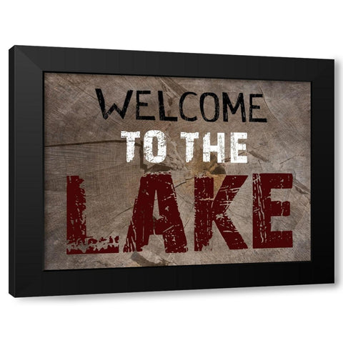 Lake Welcome Black Modern Wood Framed Art Print by Lewis, Sheldon