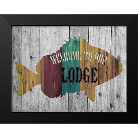 Crowded Lodge Black Modern Wood Framed Art Print by Lewis, Sheldon