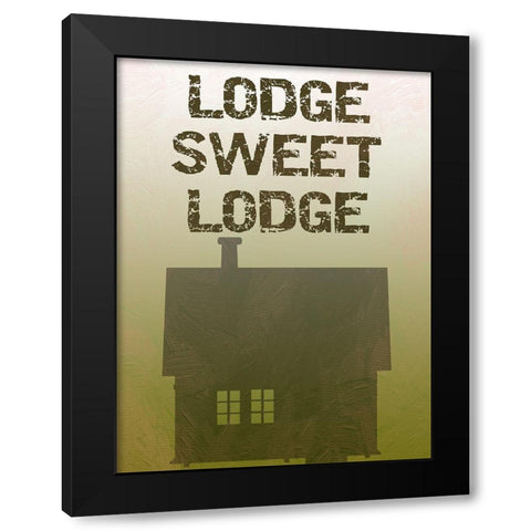 Sweet Lodge Black Modern Wood Framed Art Print with Double Matting by Lewis, Sheldon