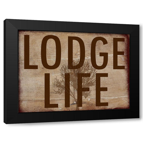 Lodge Life Black Modern Wood Framed Art Print with Double Matting by Lewis, Sheldon