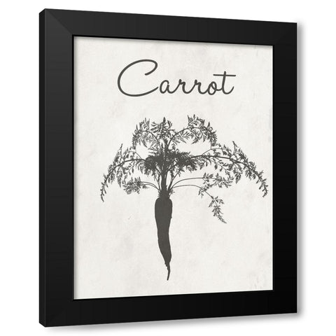 Carrot Farm Botanical Black Modern Wood Framed Art Print with Double Matting by Lewis, Sheldon
