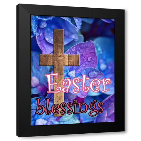 Easter Blessings Black Modern Wood Framed Art Print by Lewis, Sheldon