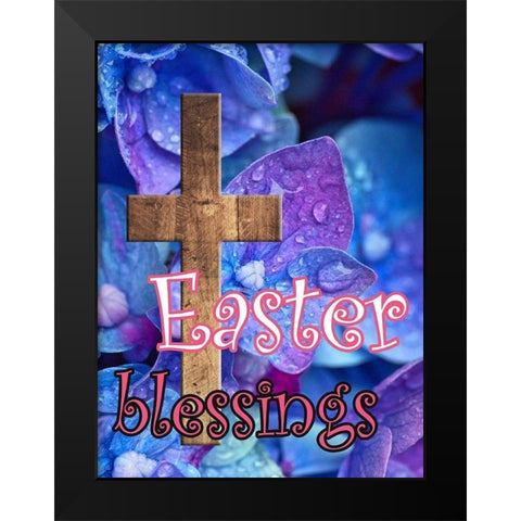 Easter Blessings Black Modern Wood Framed Art Print by Lewis, Sheldon