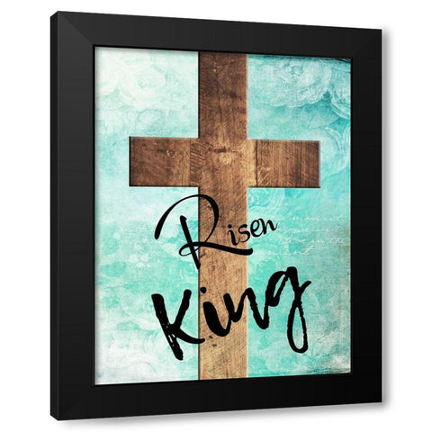 Risen King Black Modern Wood Framed Art Print with Double Matting by Lewis, Sheldon