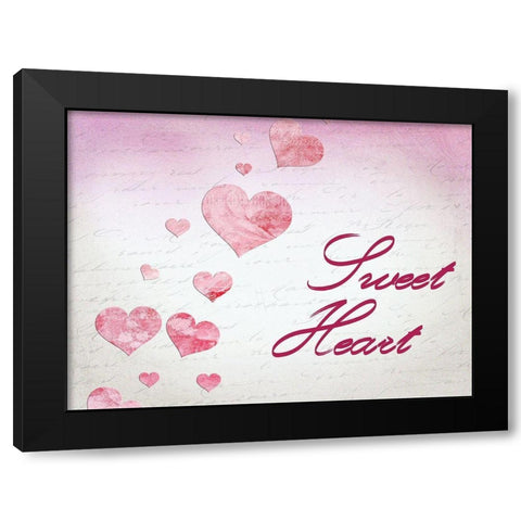 Sweet Heart Black Modern Wood Framed Art Print with Double Matting by Lewis, Sheldon