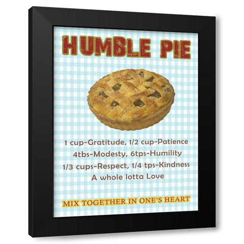 Humble Pie Black Modern Wood Framed Art Print by Lewis, Sheldon