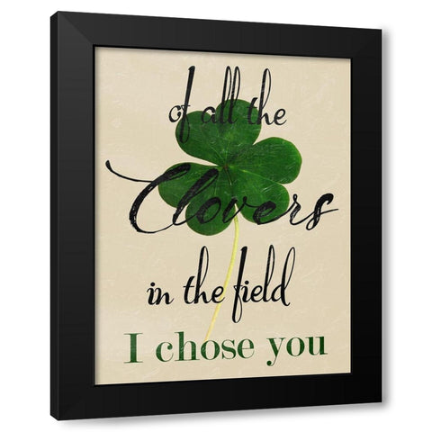 Chose You Black Modern Wood Framed Art Print with Double Matting by Lewis, Sheldon