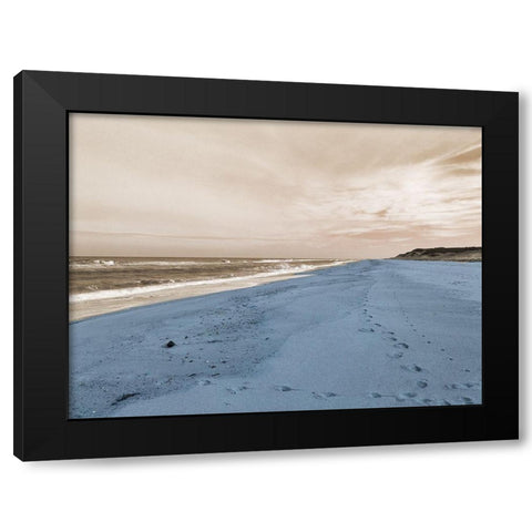 Pacific Bay Black Modern Wood Framed Art Print with Double Matting by Lewis, Sheldon