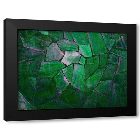 Tropical Green Black Modern Wood Framed Art Print by Lewis, Sheldon