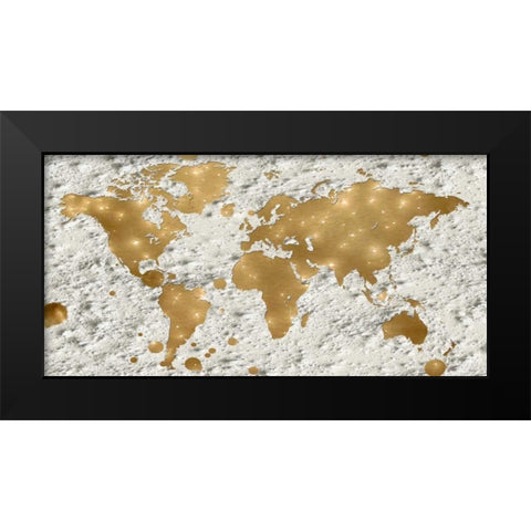Hello World Black Modern Wood Framed Art Print by Lewis, Sheldon