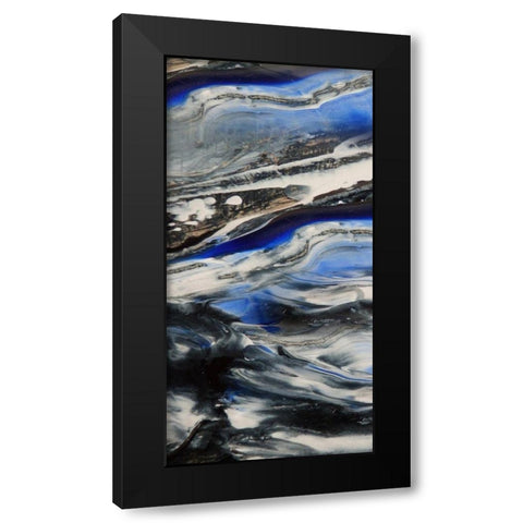 Blending Blue 1 Black Modern Wood Framed Art Print by Lewis, Sheldon