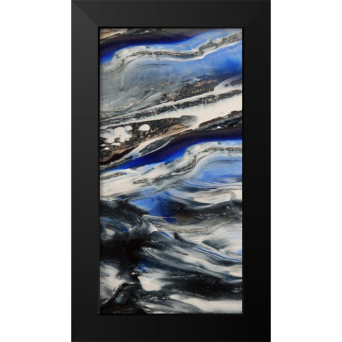 Blending Blue 1 Black Modern Wood Framed Art Print by Lewis, Sheldon