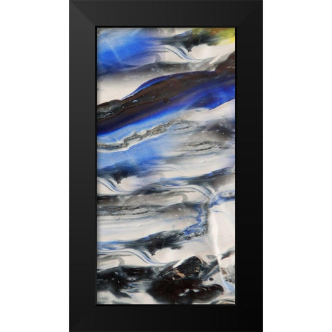 Blending Blue 2 Black Modern Wood Framed Art Print by Lewis, Sheldon