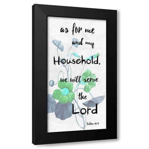 Joshua 24-15 Black Modern Wood Framed Art Print with Double Matting by Lewis, Sheldon