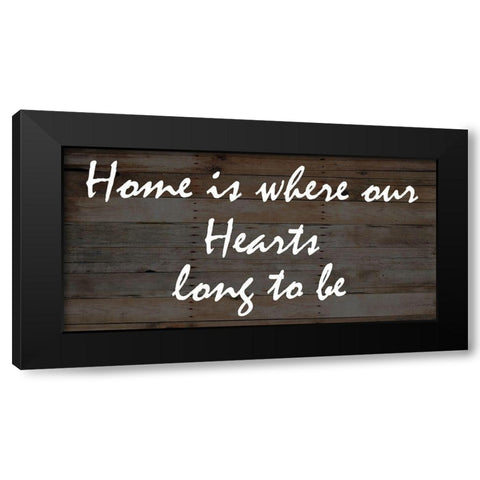 Our Hearts Black Modern Wood Framed Art Print with Double Matting by Lewis, Sheldon